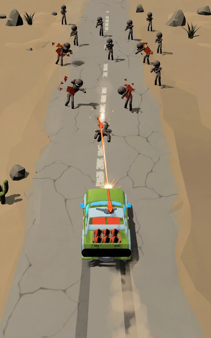 Desert combat scene